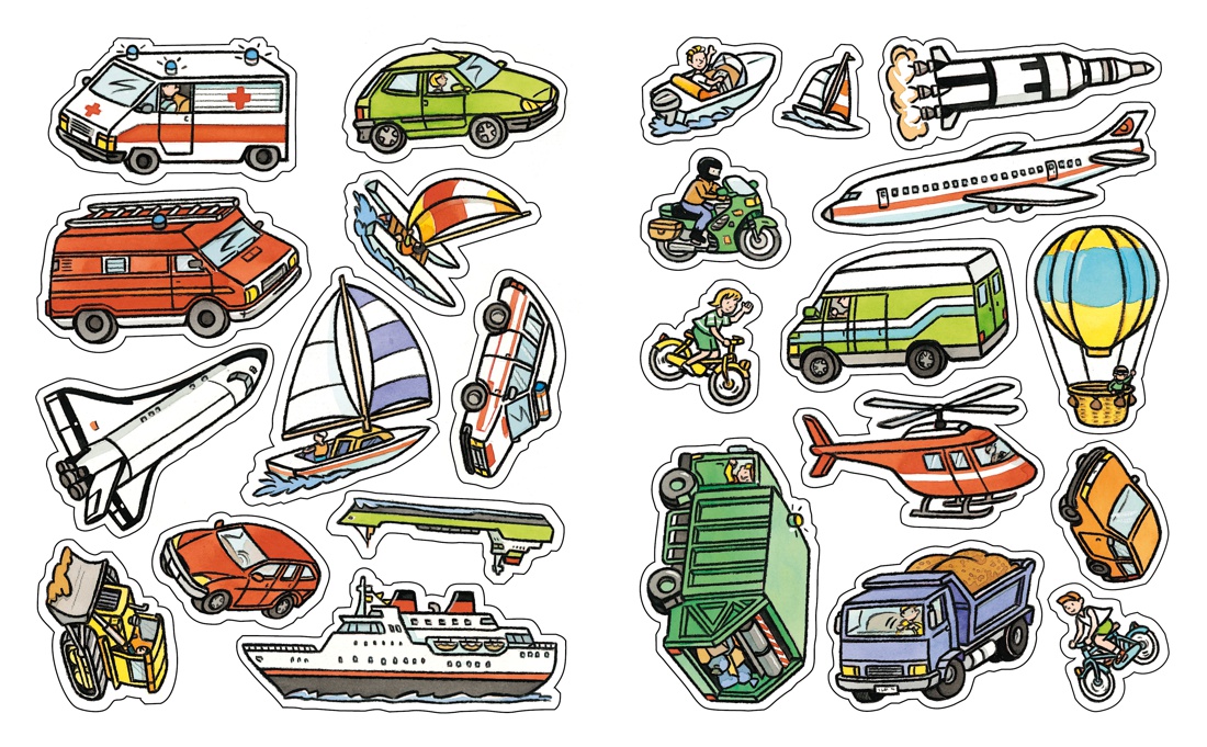 Транспорт. Брошюра с наклейками