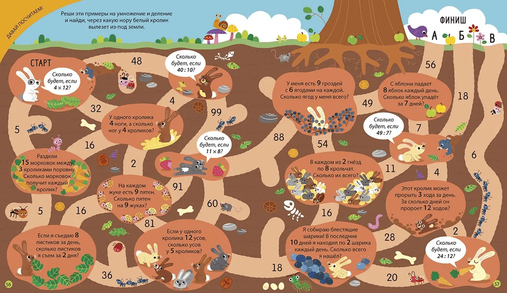 Интерактивная тетрадь. Умножение и деление с наклейками