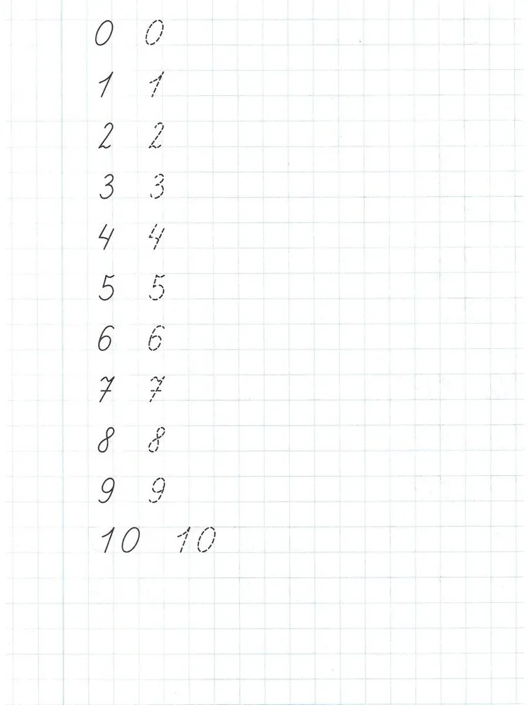 6-7 лет. Прописи. Цифры