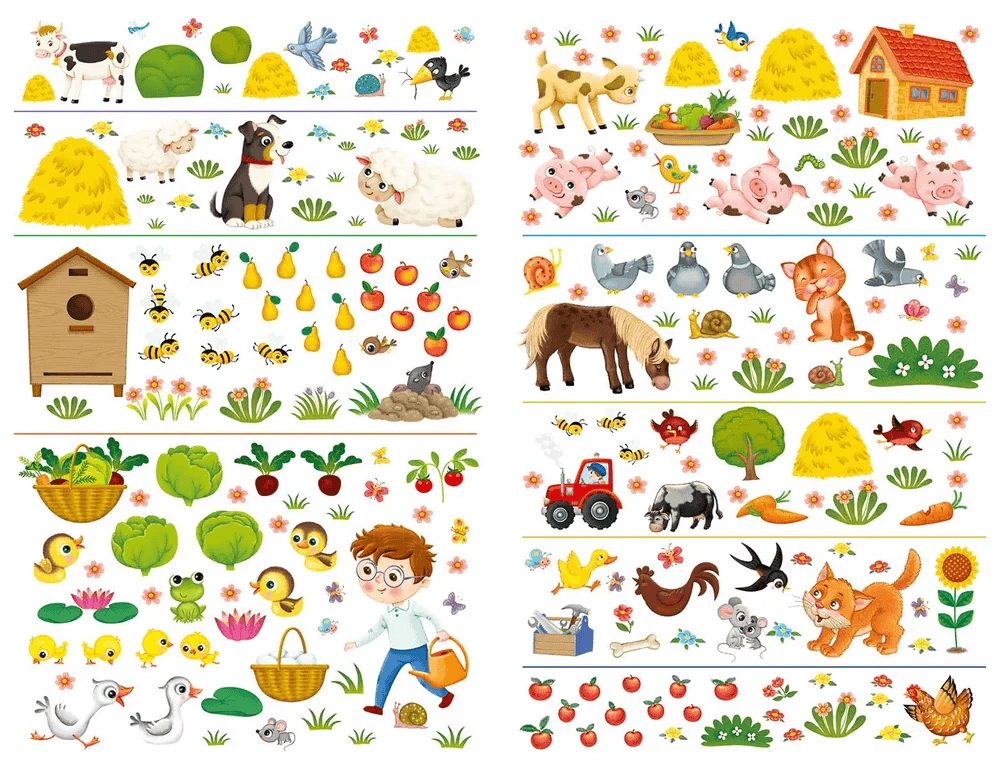 Переводные картинки. В деревне