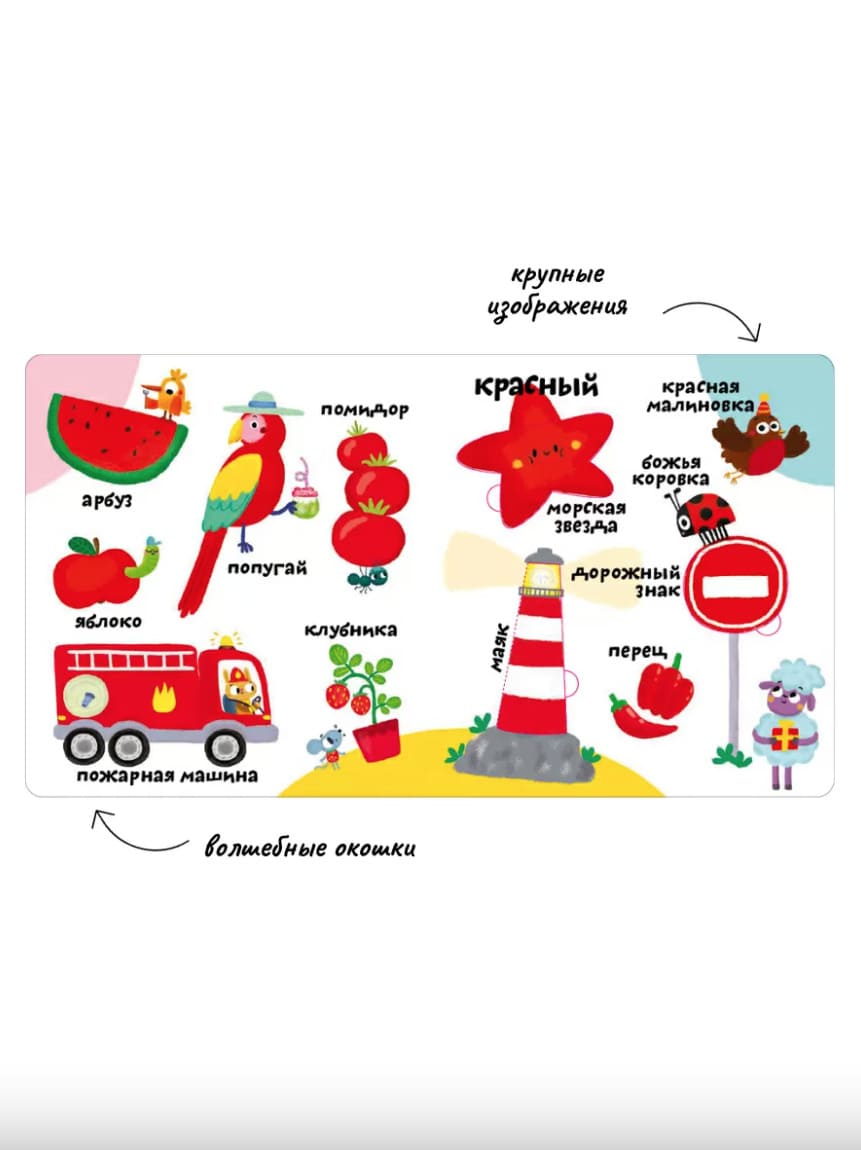 Мои первые 100 слов с окошками. Цвета