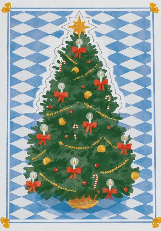 Открытка-трансформер «Зелёная ёлка»