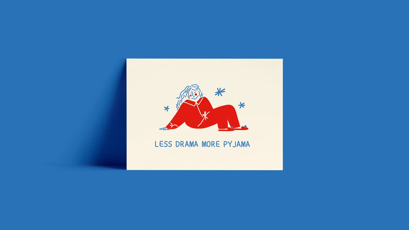 Открытка «Девушка в пижаме»