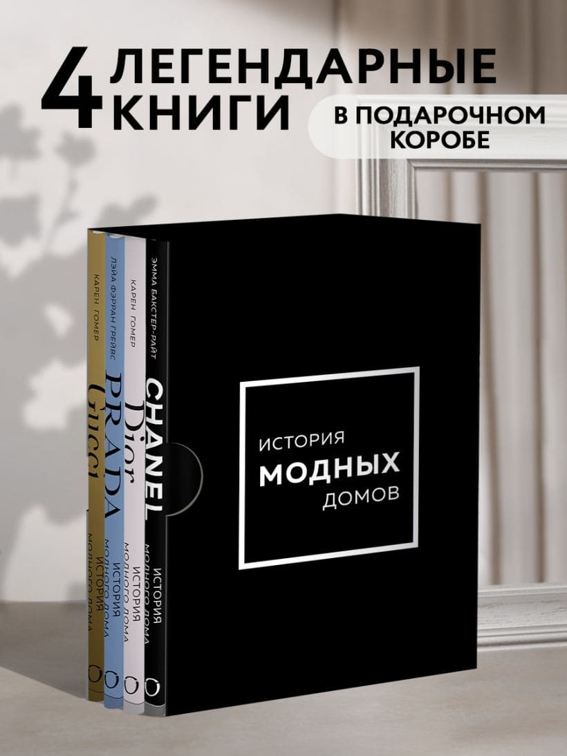 История модных Домов: Chanel, Dior, Gucci, Prada (подарочный набор)